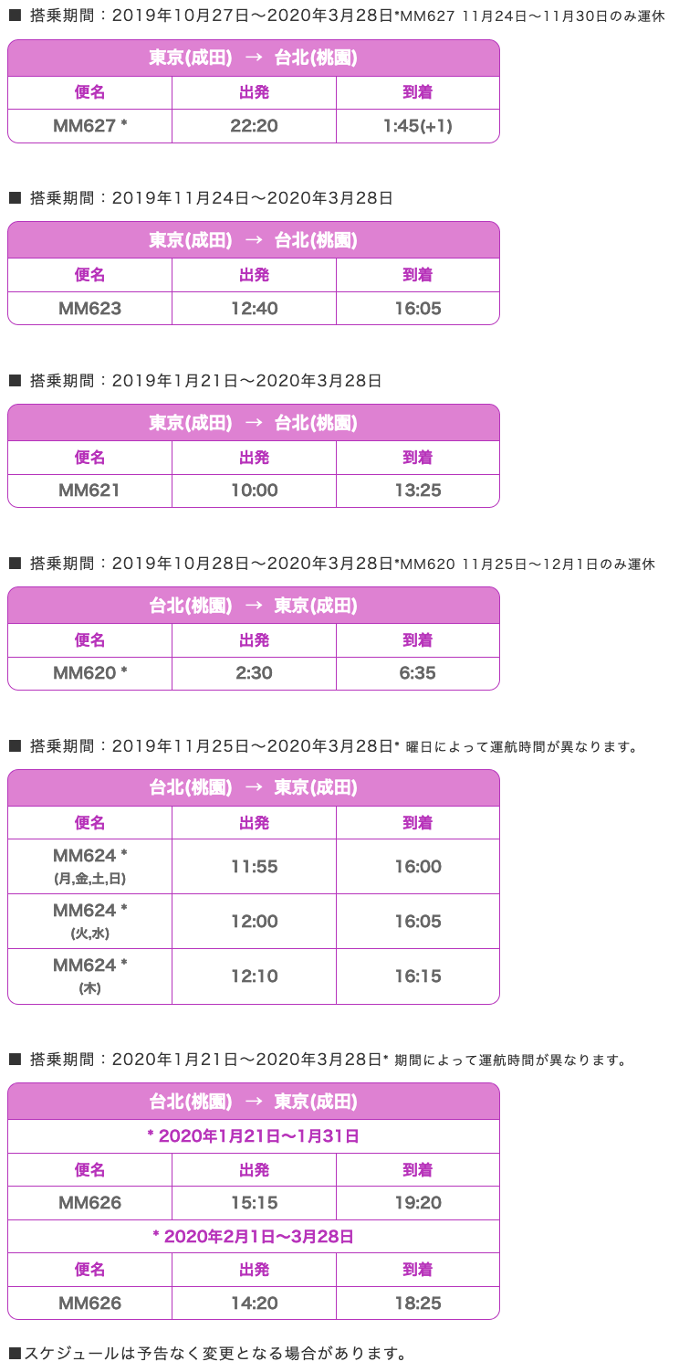 Peach ピーチ 19年10月より順次 東京 福岡 台湾線に就航 旅するlcc